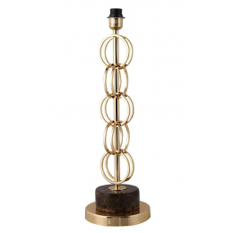 BASE PARA ABAJUR VENETO DOURADO E MARROM (D)18CM (A)57.5CM 1XE27 40W - MI005