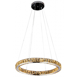 PENDENTE AURA PICCOLA CROMADO E TRANSPARENTE (D)60CM (A)5.5CM 1X24W 3000K 1320LM - ID010C