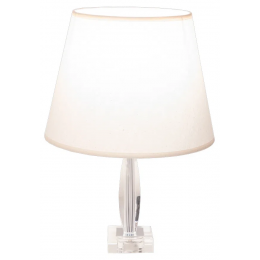 BASE PARA ABAJUR KRISTALO CROMADO E TRANSPARENTE (C)8CM (L)8CM (A)28CM 1XE27 40W - XL001
