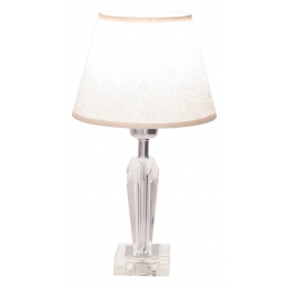 BASE PARA ABAJUR KRISTALO CROMADO E TRANSPARENTE (C)8CM (L)8CM (A)27CM 1XE27 40W - XL003
