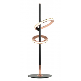 ABAJUR GINGA ROSE GOLD E PRETO (D)20CM (A)60CM 4,3W + 6,1W 3000K 520LM - BB013