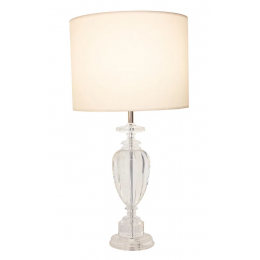 BASE PARA ABAJUR CLASSIC CROMADO E TRANSPARENTE (D)15CM (A)55CM 1XE27 40W - XL1210