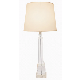 BASE PARA ABAJUR CLASSIC CROMADO E TRANSPARENTE (C)14CM (L)14CM (A)65CM 1XE27 40W - XL1155
