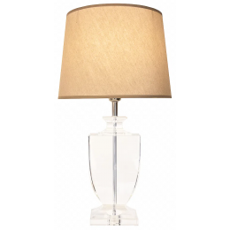 BASE PARA ABAJUR CLASSIC CROMADO E TRANSPARENTE (C)16CM (L)11CM (A)45CM 1XE27 40W - XL1121