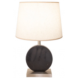 BASE PARA ABAJUR BIAGIO NIQUELADO E PRETO (D)22CM (L)12CM (A)37CM 1XE27 40W - GL016BN