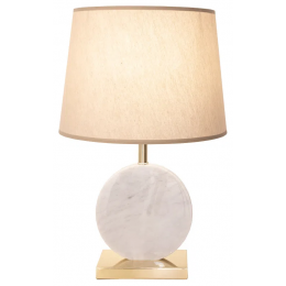 BASE PARA ABAJUR BIAGIO DOURADO E BRANCO (D)22CM (L)12CM (A)37CM 1XE27 40W - GL016WG