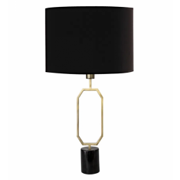 BASE PARA ABAJUR ANITA DOURADO E PRETO (D)14CM (A)55CM 1XE27 40W - GL009