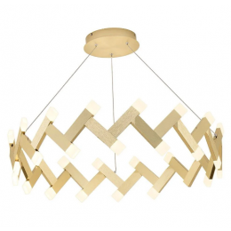 PENDENTE SARAU DOURADO (D)82.5CM (A)19.8CM 32X1.4W 3000K 2800LM - HS002