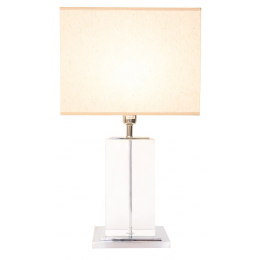 BASE PARA ABAJUR CLASSIC CROMADO E TRANSPARENTE (C)22.8CM (L)15.2CM (A)42.8CM 1XE27 40W - XL1115