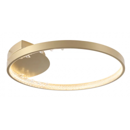 PLAFON DE SOBREPOR MILLENIUM DOURADO E TRANSPARENTE (D)50CM (A)7CM 1X31W 3000K