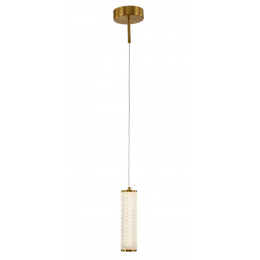 PENDENTE FLUTE DOURADO (D)7CM (A)22,7CM 1X7W 3000K 525LM LED