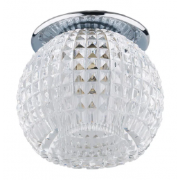 SPOT DE EMBUTIR D 9CM X 7.5CM 1XG9 127V / 220V CROMADO E TRANSPARENTE - YD1086