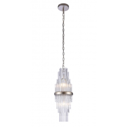 PENDENTE SANSA DOURADO E TRANSPARENTE (D)20.5CM (A)55CM 2XE14 80W - MR007