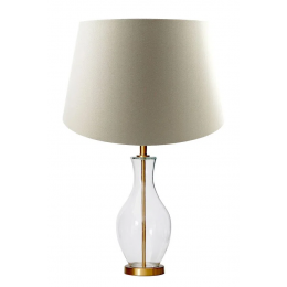 BASE PARA ABAJUR VENETO DOURADO E TRANSPARENTE (D)20CM (A)54.7CM 1XE27 40W - WR002