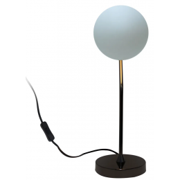 ABAJUR VIVA CROMO NEGRO E BRANCO (D)17CM (A)49CM 1XE27 BOLINHA 5W - SQ007B
