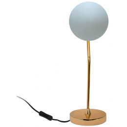 ABAJUR VIVA DOURADO E BRANCO (D)17CM (A)49CM 1XE27 BOLINHA 5W - SQ007