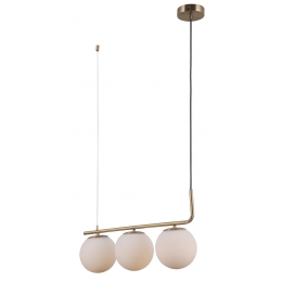 PENDENTE PETIT POA DOURADO E BRANCO 3XE27 15W - SQ001