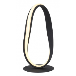 ABAJUR FLOW PRETO (D)18CM (A)38CM 1X12W 3000K 600LM - SB006