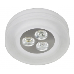 SPOT DE EMBUTIR GLOW D 9CM X 5CM 3 X LED 1W 127V / 220V ACETINADO E TRANSPARENTE - YD227RC
