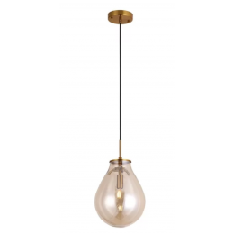 PENDENTE CAJU BRONZE E CONHAQUE (D)21.5CM (A)29.5CM 1XE14 40W - RZ001ES