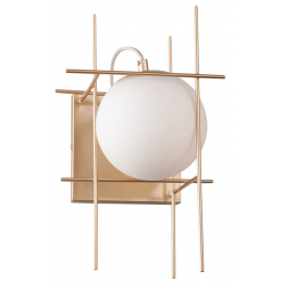 ARANDELA DIX DOURADO E BRANCO (C)21CM (L)21,5CM (A)35CM 1X25W G9