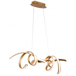 PENDENTE FLUIRE DOURADO (C)100CM (L)25CM (A)30CM 1X45W 3000K 2700LM - RE006
