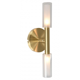 ARANDELA CAIENA DOURADO E BRANCO (C)10CM (L)12CM (A)28CM 2XG9 50W - HP003