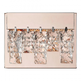 ARANDELA VEU ROSE GOLD E TRANSPARENTE (C)7CM (L)19CM (A)13CM 1X5.4W 3000K 432LM - HO301