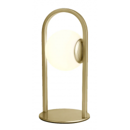 ABAJUR PLOC DOURADO E BRANCO (D)15,5CM (A)31,5CM 1X4,8W 3000K 288LM LED