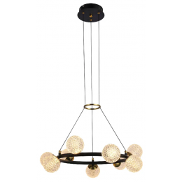 PENDENTE SPIRIT DOURADO / PRETO E TRANSPARENTE (D)60CM (A)15CM 9X3W 3000K 1620LM LED