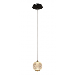 PENDENTE LUCE DOURADO / PRETO E TRANSPARENTE (D)12CM 1X4,2W 3000K 252LM LED