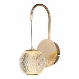 ARANDELA LUCE DOURADO E TRANSPARENTE (C)18CM (L)12CM (A)27CM 1X4,2W 3000K 252LM LED