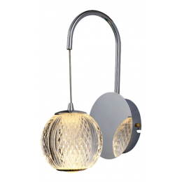 ARANDELA LUCE CROMADO E TRANSPARENTE (C)18CM (L)12CM (A)27CM 1X4,2W 3000K 252LM LED