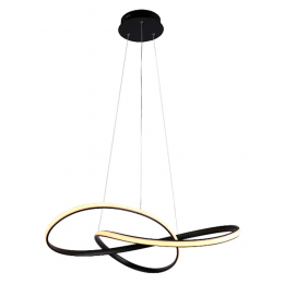 PENDENTE ATOM PRETO (D)63CM (A)15CM 1X36W 3000K 1188LM LED