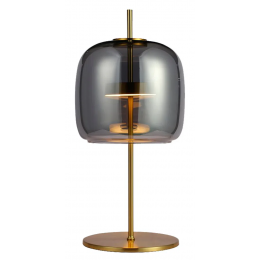 ABAJUR MIA DOURADO E FUME (D)26CM (A)56CM 1X1W 3000K 300LM LED