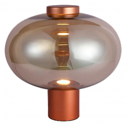 ABAJUR MIRAGE COBRE E CHAMPANHE (D)36CM (A)35CM 1X1W 3000K 300LM LED