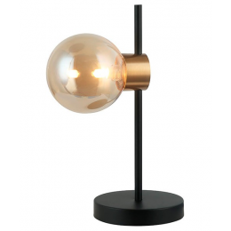 ABAJUR TUTU PRETO E DOURADO E CHAMPAGNE (C)21CM (L)14CM (A)32.5CM 1X25W G9