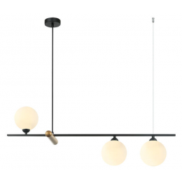 PENDENTE BAMBU PRETO E DOURADO (C)80CM (L)19CM (A)29CM 3XG9 75W - HL017SW