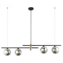 PENDENTE BAMBU PRETO (C)98CM (L)23CM (A)16.5CM 4XG9 100W - HL017LB