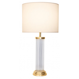 BASE PARA ABAJUR VENETO DOURADO E TRANSPARENTE (D)15.5CM (A)53.5CM 1XE27 40W - MI007