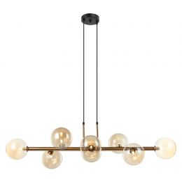 PENDENTE ABAPORU BRONZE E CHAMPAGNE (C)34CM (L)110CM (A)28CM 8XG9 200W - HL004G