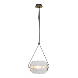 PENDENTE LAMPARINA DOURADO E TRANSPARENTE (C)31.5CM (L)20.3CM (A)20.3CM 1XE - HC013