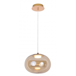 PENDENTE BALLOON DOURADO E CHAMPANHE (L)26CM (A)18,2CM 1X9W 3000K 400LM LED