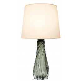 BASE PARA ABAJUR MURANO CROMADO E FUME (D)16CM (A)50CM 1X40W E27
