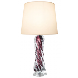 BASE PARA ABAJUR MURANO CROMADO E ROXO (D)12CM (A)45CM 1X40W E27