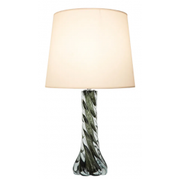 BASE PARA ABAJUR MURANO CROMADO E FUME (D)11CM (A)35CM 1X40W E27