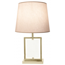BASE PARA ABAJUR LITHOS BRANCO E DOURADO (C)22CM (L)12CM (A)39CM 1X40W E27