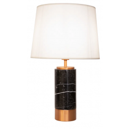 BASE PARA ABAJUR MARMO COBRE E PRETO (D)12CM (A)39CM 1XE27 40W - GL001EB