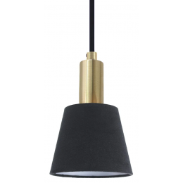 PENDENTE PIPE DOURADO E PRETO (D)12CM (A)19.5CM 1XE14 40W - ME001