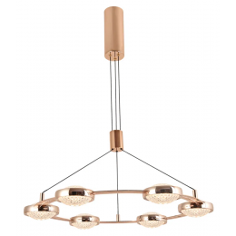 PENDENTE BEEP DOURADO (D)66CM (C)0CM (L)0CM (A)6CM 6X7,5W 3000K 2300LM LED